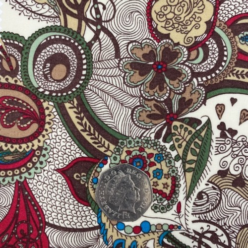 Cotton Lawn - 0259/SI/B - Multi Chocolate